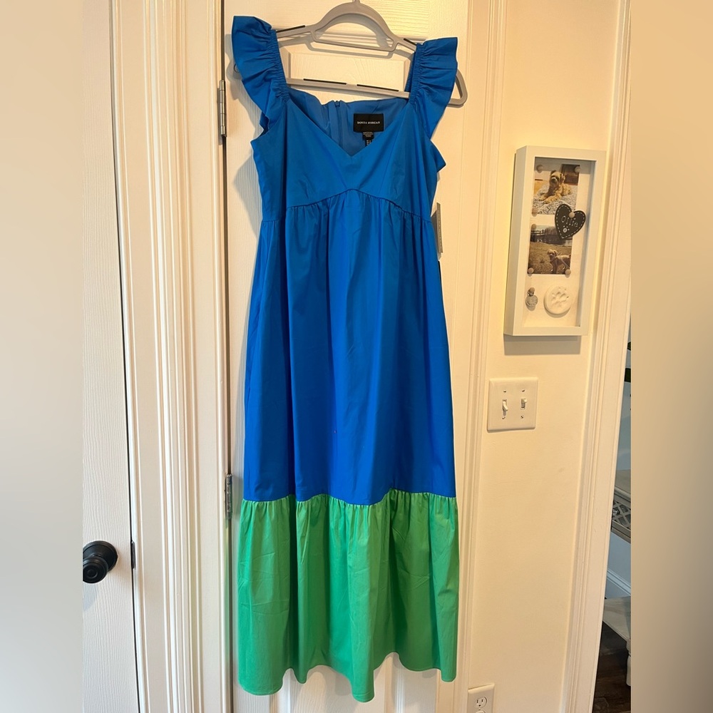 Donna Morgan Dress in Blue and Green